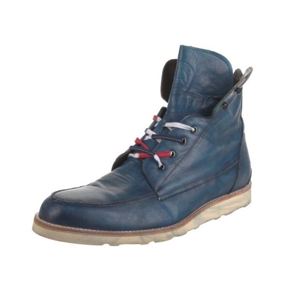 Esquivel Elkhart x Paris Saint Germaine Blue Leather Boots 11.5 USA Handmade USA main image 16